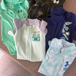 Under Armour Infant Apparel Set - Mint, Navy, Camouflage five piece